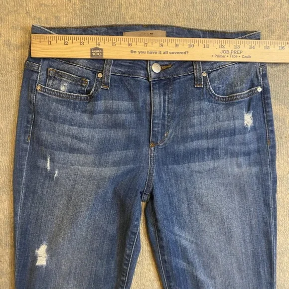Joe's Jeans Womens 29 Medium Wash Blue Mid Rise Skinny Distressed Stretch Denim - Picture 4 of 13